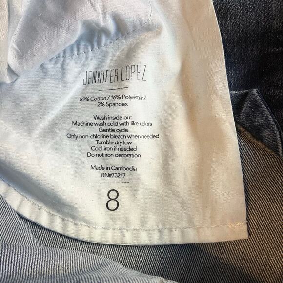 Jennifer Lopez Women Slim Jeans size 8 Blue Mid Rise Stretch - Picture 8 of 11